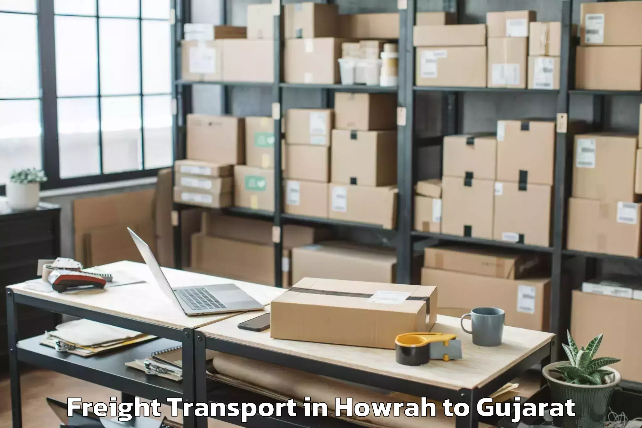 Top Howrah to Bavla Freight Transport Available